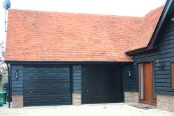 Hormann LPU 40 ribbed sectional doors in black finish